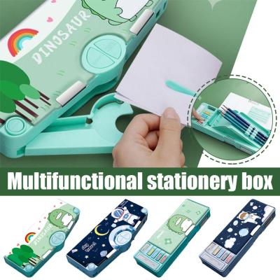 Multi Functional Stationery Elementary School Button Pencil Box Machine Compartment N4S0