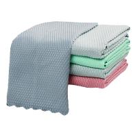 5Pcs Microfiber Wipe Towels Glasses Cleaning Cloth Dishcloth Reusable Fish Scales Design Dish Rags Kitchen Magic Cleaning Tools Dish Cloth  Towels