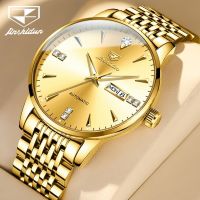 JSDUN 8943 Fashion Watch For Men Stainless Steel Band Automatic Mechanical Waterproof Men Wristwatch Calendar