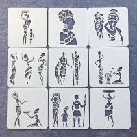 ชิ้น/ล็อต 20 ซม.ชนเผ่าแอฟริกัน Totem DIY Layering Stencils ภาพวาดสมุดภาพสี Embossing อัลบั้มตกแต่งแม่แบบ-sfwerwtwere