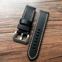 Suitable For Good quality Genuine leather Watchband 24mm 26mm Dark Brown Green Khaki Black 44mm 47mm Dial Watch Strap