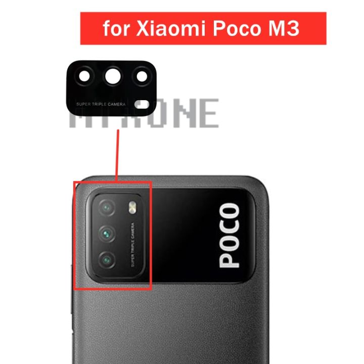 【✔In stock】 anlei3 2ชิ้นสำหรับ Xiaomi Poco M3เลนส์กระจกกล้องถ่ายรูปเลนส์กล้องด้านหลังพร้อมอะไหล่ซ่อมใช้แทนกาว3เมตร