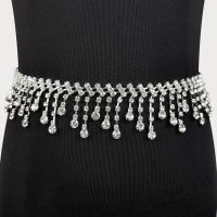 【hot sale】 ▧☒ B55 Belly dance waist chain tassel drizzle diamond chain rhinestone dance practice fashion daily skirt chain GM258