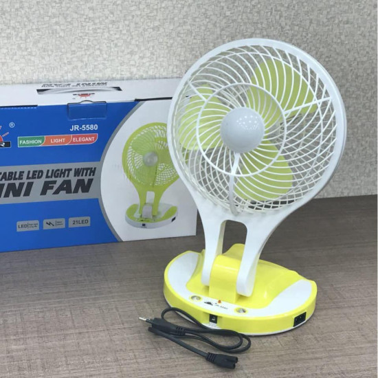 Quạt sạc điện mini fan có led phát sáng cực mát gấp gọn được - ảnh sản phẩm 1