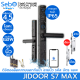 SebO Jidoor S7 Max | Digital Door Lock บานสวิง กันน้ำ IP65 ปลดล็อคด้วย ลายนิ้วมือ รหัส บัตร กุญแจ แอป รีโมท ด้านหลังบาง 4.5 CM  สำหรับประตูบานสวิง