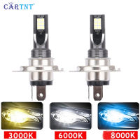 CarTnT 1คู่ LED H1 H3 H4 H7 H8 H11 9005 HB3 9006 HB4หมอกหลอดไฟ LED 12V 72W 14000Lm 3000K 6000K Scooter รถจักรยานยนต์ไฟหน้า