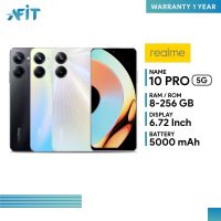 Realme 10 Pro 5G (8+256GB) รองรับ 5G หน้าจอขนาด 6.7 นิ้ว  แบตเตอรี่ 5000 mAh I ประกันศูนย์ไทย 1 ปี