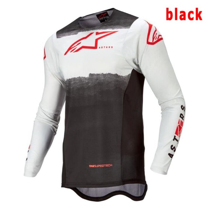 เสื้อนักแข่งมอเตอร์ไซค์-เสื้อเจอร์ซีย์นักแข่ง-alpinestars-แขนยาวเสื้อผ้าสำหรับขี่มอเตอร์ไซค์แห้งเร็วชุดแข่งขันจักรยานเสือภูเขา