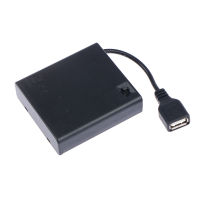 LEI 4 X AA USB Battery Box for 5V LED Strip Lights USB Mini Power Supply