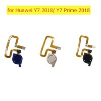 ขั้วต่อเครื่องสแกนลายนิ้วมือสำหรับ Huawei Y7/Y7กุญแจปุ่มโฮมสายเคเบิลงอได้รหัสสัมผัสอะไหล่สำหรับซ่อม