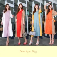 ส่งเร็ว! ?? สวย ครบ จบในชุดเดียวงานพลีท แบบงาน Brand รุ่นใหม่มาแล้วจร้าาาาDaran Izzey Plzzz Dress เดรสเชิ๊ตคอปก.. ทรงแขนยาวแพตเทิร์นเรียบง่ายดูหรูหรา