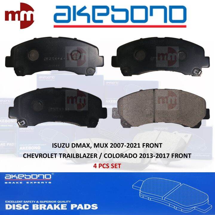 AKEBONO Brake Pads for ISUZU MUX, DMAX 2007-2021 / CHEVROLET ...