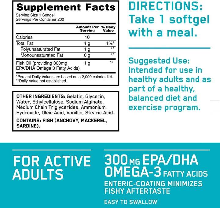 น้ำมันปลา-enteric-coated-fish-oil-300-mg-epa-dha-omega-3-100-softgels-optimum-nutrition