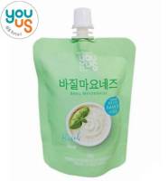 มายองเนสรสเบซิล basil mayonnaise hearty spoon sauce 120g. youus바질 마요네즈 มายองเนสเกาหลี