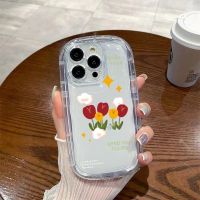 เคสโทรศัพท์ซิลิโคน TPU ใส แบบนิ่ม ลายดอกไม้ กันกระแทก สําหรับ IPhone 11 12 13 14 Pro Max 7 8 Plus X XS XR SE 2020