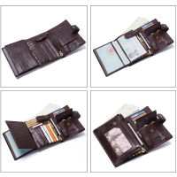 Casual Genuine Leather Wallet Men Passport Holder Coin Purse PORTFOLIO MAN Portomonee Short Wallets Passport Cover Travel Bag