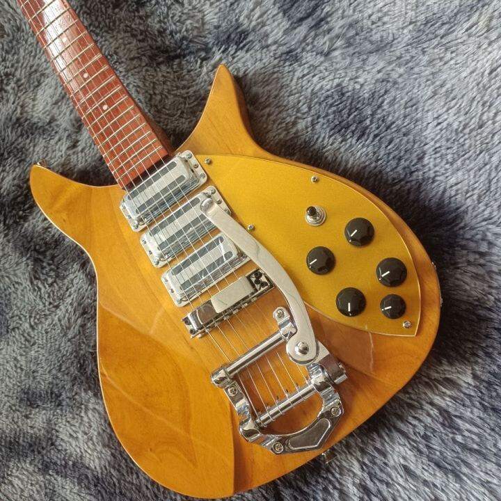 Oem Rickenbacker 325 Electric Guitar Solid Wood Gold Pick Guard Big