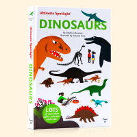 Dinosaur hardcover three-dimensional flip mechanism Book Ultimate spotlight dinosaurs English original picture book dinosaur knowledge cognition enlightenment childrens interesting Popular Science Encyclopedia picture book produced by twirl