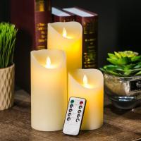 LED Flameless Candles Light Smooth Flickering Paraffin Wax LED Candle with Timer Remote Control for Home Christmas Wedding Decor