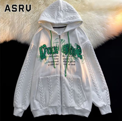 ASRV เสื้อฮู้ดชาย เสื้อมีฮู้ดผู้ชาย hoodie เสื้อกันหนาว ผู้ชาย เสื้อสเวตเตอร์แนวสตรีทวินเทจสำหรับผู้ชาย