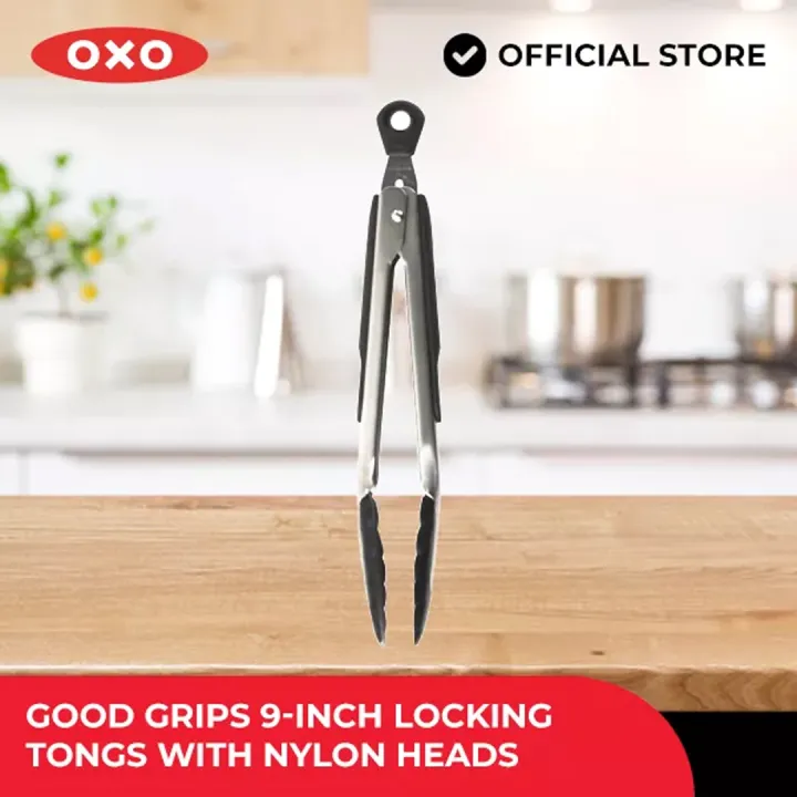OXO Houseware Good Grips Locking Tongs w/ Nylon HeadsHeat Resistant