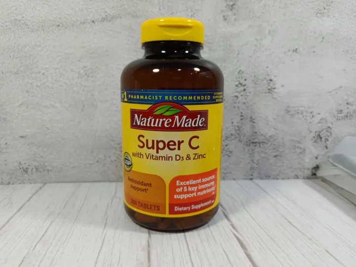Nature Made Super C w/ Vitamin D3 & Zinc 200 Tablets Lazada PH