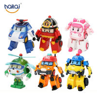 Haitai หุ่นยนต์ของเล่น Robocar Poli หม้อแปลงดึงกลับหุ่นยนต์รถเด็กของเล่น Roboค็ Poli รูปการกระทำสำหรับเด็ก