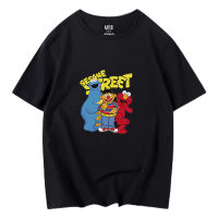 เสื้อยืดแขนสั้นพิมพ์ลายการ์ตูน Uniqlo Sesame Street