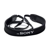 สายคล้องกล้อง คล้องคอ For Sony  แบบนิ่ม Neoprene รุ่น Sony (สายสีดำ/อักษรขาว) สวยงาม