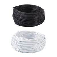 1 Roll Black White Flat Iron Wire 2x1mm Plastic-coated Flexible Tie Bend Cable for DIY Jewelry Craft Home Garden Making Supplies