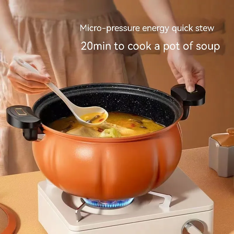 Micro Pressure Cooker Maifan Stone Soup Pot Pumpkin Shaped Non