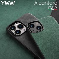 325วังฮีขายดี - / กรณี YMW ALCANTARA สำหรับ iPhone 14 Pro Max 13 12มินิ11 Xr X Xs Max SE 8บวก Supercar ภายในหรูหราหนังนิ่มปกโทรศัพท์