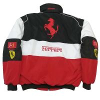 CODLiang Te F1 jaket lelaki racing Jacket baju lelaki long sleeve retro motorcycle jacket motorcycle suit Ferrari team autumn and winter clothes cotton jacket embroideryTH