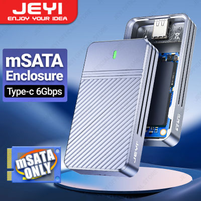 JEYI MSATA เป็น USB Gen2 3.1 10Gbps เคสอะแดปเตอร์ตู้ SSD พร้อมพอร์ต Type C สำหรับ MSATA ฮาร์ดไดรฟ์โซลิดสเตทไดรฟ์ภายใน