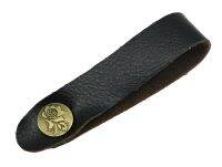 KAISH Brown Real Leather Strap Hook with Button for Accoustic Classical Electric Guitars