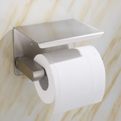 ❈❍ Toilet Creative Toilet Paper Holder Black Perforated Roll Paper Holder Stainless Steel Mobile Phone Tissue Holder In The Bathroo