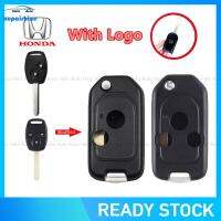 【Xps】 Modify Flip Key Car Key Case For Honda Foldable Keyblade (2ปุ่ม/3ปุ่ม)-พร้อมโลโก้