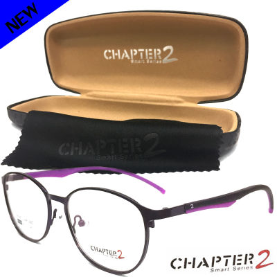 แว่นตา Fashion รุ่น Chapter2 2305 กรอบแว่นตา สำหรับตัดเลนส์ กรอบเต็ม แว่นแฟชั่น ชาย หญิง ทรงสปอร์ต วัสดุ สแตนเลส stainless steel ขาข้อต่อ รับตัดเลนส์