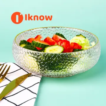 Bowls for Kitchen Glass Bowl Transparent Glass Cereal Bowl Thickened Fruit  Salad Dessert Cup Household Heat-Resistant Special Bowls Single for Snack