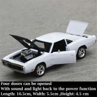 132 Fast&amp;Furious Dodge Charger Car Model Diecast Alloy Horses Muscle Vehicle Models With Sound Lighting Toy Gift For Collection