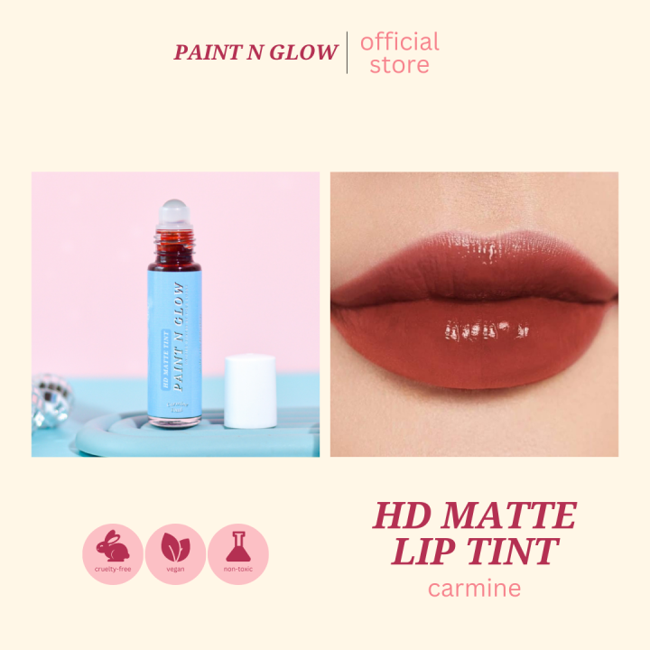 Paint N Glow HD Matte Lip Tint (Carmine) Lazada PH