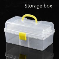 Portable Sorting Box Supplies Multifunctional Folding Transparent Yellow Buckle Storage Box Car Storage Box
