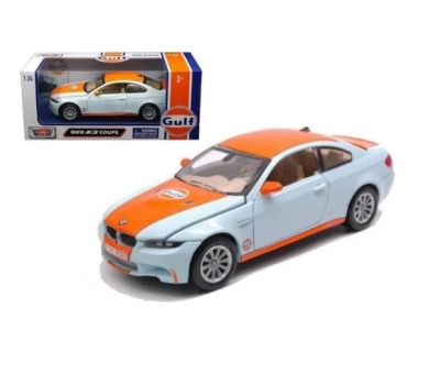 โมเดลรถแข่ง NO.79644 MOTOR-MAX BMW Gulf  M3 Coupe Die Cast Vehicle  อัตราส่วน 1:24  จำลองเหมือนจริง ผลิตจากโลหะผสม Diecast Model ประตูรถเปิดซ้ายขวาได้