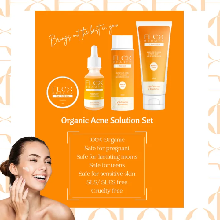 🍁Flex Beauty Organic Acne Solution Set. Not Just for Acne Prone but