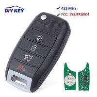 Diykey สำหรับ Kia ออปติมา2016 2017 2018 2019 2020พลิก Mobil Remote Control ที่ห้อยกุญแจ4 ON P/N: 95430-D4010 Fcc Id: Sy5jfrge04