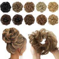 ♀ ต่อผมซาลาเปา ผมหยิกยุ่ง ยืดหยุ่น ผม Scrunchies แฮร์พีซสังเคราะห์ Chignon โดนัท อัพโด้ แฮร์พีช สําหรับผู้หญิง เด็กผู้หญิง