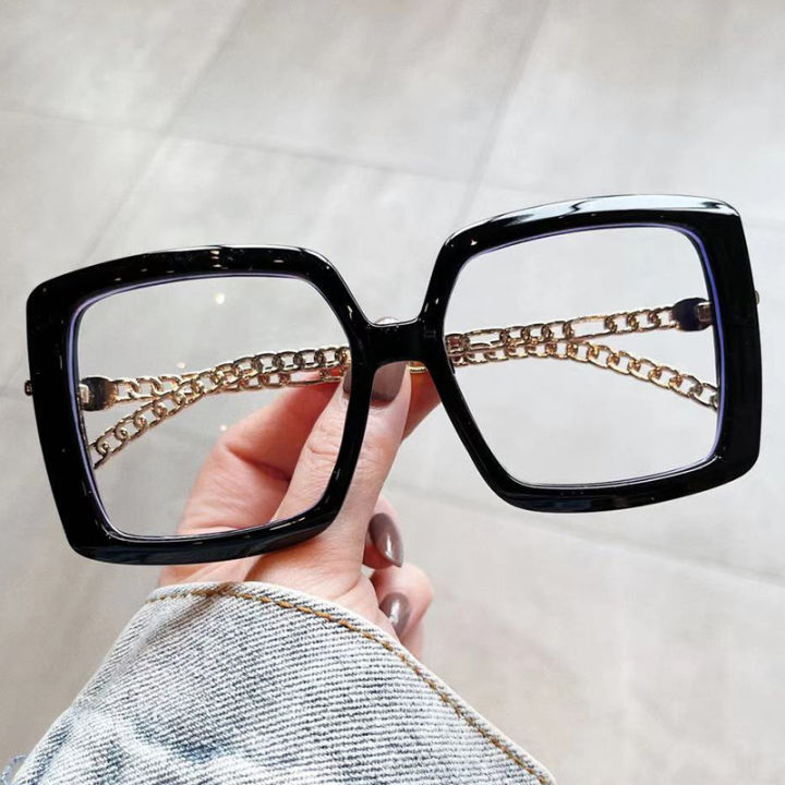 new-fashion-brand-anti-blue-light-square-glasses-frame-women-vintage-alloy-clear-pink-computer-eyeglasses-female-chain-shades