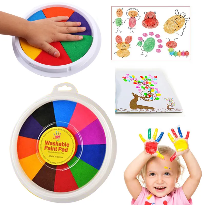  Funny Finger Painting Kit and Book,12 Color Washable Finger  Drawing for Toddlers Non-Toxic Children's Paints Painting Supplies for  Drawing finger painting for toddlers 1-3 : Toys & Games