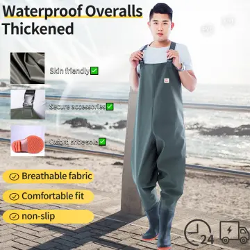 Thickening Half-body PVC Waders Pants Non-slip Boots Waterproof Fishing Man  Women Beach Camping Hunting Wading Fishing Jumpsuit
