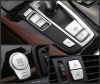 เบรกมือรถยนต์หุ้มสติ๊กเกอร์รถยนต์ปุ่ม H ด้านซ้ายสำหรับ Bmw 5-Series Gt 5/6/7ซีรีส์ F10 F01 F02 X3 X4 X6 X5